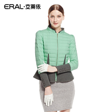 ERAL/艾莱依冬装韩版时尚拼接短款修身羽绒服女羽绒衣潮2027D-QC图片