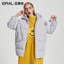 ERAL/艾莱依2017秋冬连帽加厚羽绒服中长款宽松16085-FDAA-QC图片