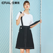 【门店直发】ERAL/艾莱依商场同款背带裙女夏2018新款休闲半身裙图片