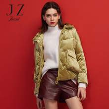 JUZUI/玖姿旗舰店女装2018冬装新款羽绒服女短款连帽厚外套图片