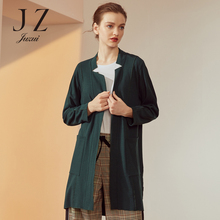 JUZUI/玖姿旗舰店2018秋装新款针织衫纯羊毛开衫外套女中长款图片