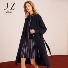 JUZUI/玖姿旗舰店2018冬装新款收腰显瘦双面呢羊毛大衣女过膝图片