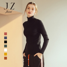 JUZUI/玖姿旗舰店2018秋冬新款时尚高领打底衫女针织套头毛衫图片