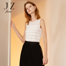 JUZUI/玖姿旗舰店秋装2018新款圆领套头无袖针织背心女内搭图片