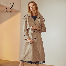 JUZUI/玖姿旗舰店2018秋新款时尚气质中长款风衣女过膝腰带款图片