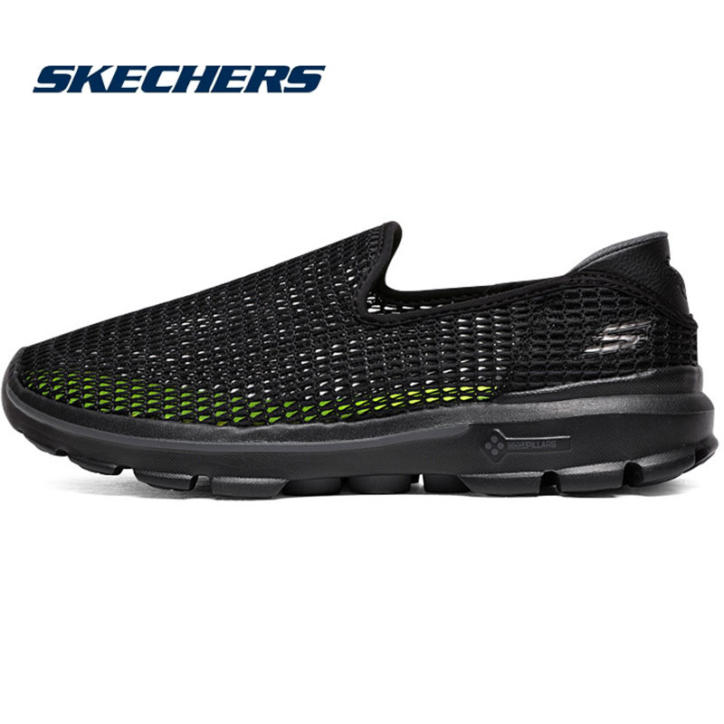 Skechers斯凯奇男鞋GO WALK 3一脚穿健步鞋网面透气休闲鞋6666002