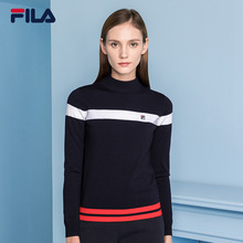 T恤透气撞色编织衫 FILA斐乐女2018春季新款 F11W811401F