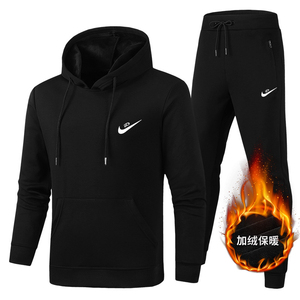 卫衣套装男加绒加厚连帽秋冬款休闲跑步2019新款男士休闲运动外套