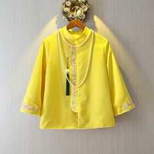 【木兰】小善之家中国风女2018秋冬唐装刺绣短款改良旗袍上衣外套图片