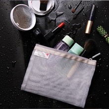 银色防水洗漱包浴巾收纳袋化妆网状包收纳包零钱包杂物小包 超赞