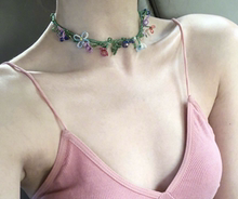 choker 晚晚同款 自制 森系小花精致仙女choker项链