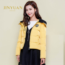 金苑冬季新品女装百搭学院风连帽羽绒服外套商场同款J75146图片