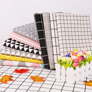 棉麻布料碎花格子桌布