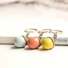 陶瓷松果钥匙扣 学生闺蜜小礼品 文艺小清新饰品挂件 新品 批发