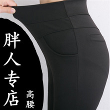 新款 直筒高腰裤 女装 2019春装 大码 女裤 200斤胖妹妹裤 子加肥加大码