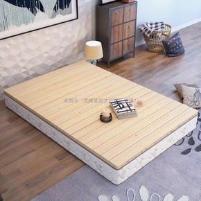 实木硬板床垫折叠床板1.5米1.8米单双人木床板榻榻米床架床铺床头