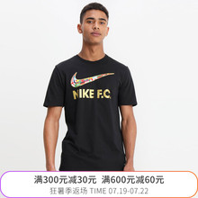 010 烫金logo 休闲足球圆领透气运动T恤911401 TEE 耐克男短袖