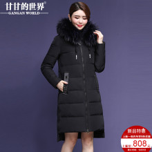 【90%白鸭绒 貉子毛领】不规则下摆时尚羽绒服女冬季甘甘的世界图片