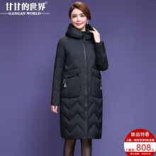 【90%白鸭绒】轻薄羽绒服女减龄优雅甘甘的世界新款中长款防风料图片
