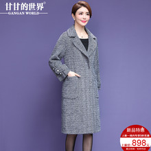 【卡苏绒大衣】甘甘的世界2018秋冬新款大衣女简约大码中年外套图片