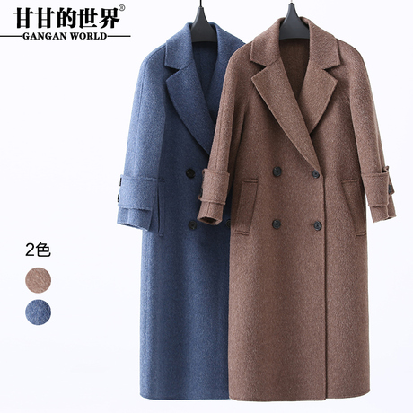 阿尔巴卡羊驼毛手工双面呢大衣 甘甘的世界冬季新款毛呢外套D商品大图