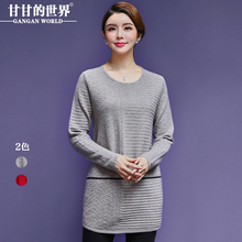 【全羊毛】甘甘的世界2018秋冬装新款羊毛针织衫女保暖毛衣宽松图片