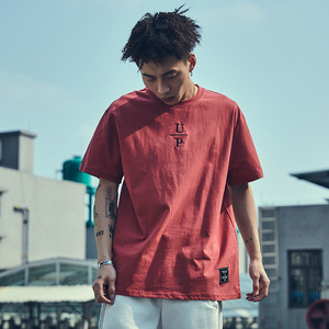 MRXXX原宿街头刺绣字母T恤男短袖夏装情侣宽松体恤衫学生韩版半袖