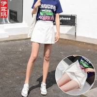 半身裙女春夏2018新款韩版a字牛仔短裙女潮高腰学生防走光裤裙