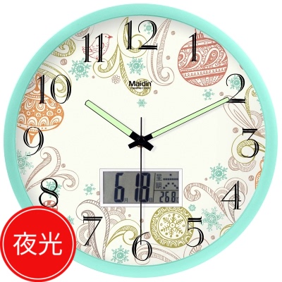 钟表挂钟客厅圆形夜光领取优惠券