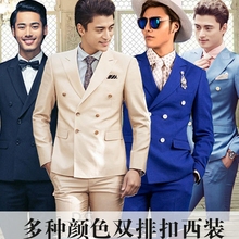 拍照西装 礼服西服套装 影楼主题男装 婚纱司仪主持摄影男士 演出 新品