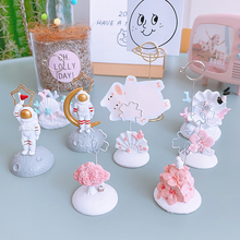 Zakka树脂照片夹便签夹留言夹 多肉植物独角兽名片座创意办公礼品