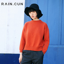 Rain．cun/然与纯2018年秋冬新品直筒加厚毛衣C6136图片