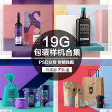 s1399设计提案logo展示包装 盒瓶子纸袋vi智能贴图样机模板PSD素材