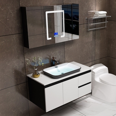 北欧智能橡木浴室柜组合挂墙式镜柜卫浴洗脸洗手卫生间洗漱台盆柜