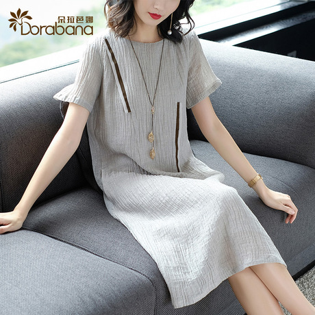 Dorabana/朵拉芭娜清仓2018夏季新款女装百搭连衣裙商品大图