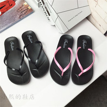 夏季女人字拖纯色韩版拖鞋平底女防滑沙滩鞋女夹板托鞋休闲凉拖鞋
