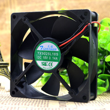 0.14A 9CM 冰箱恒温柜散热风扇 9025 天旋 18V TX9025L18S 全新