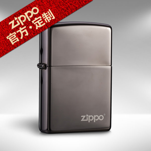 美国原装ZIPPO打火机正品黑冰经典商标150ZL 支持刻字刻图照片