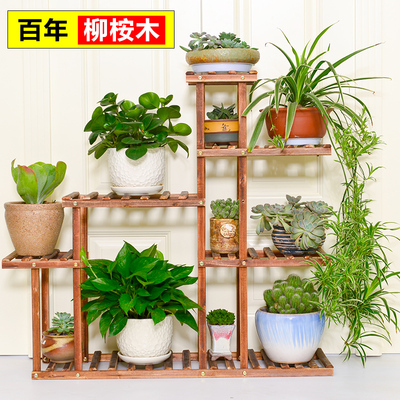 转角多层花架实木是什么牌子