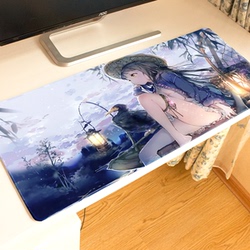 动漫鼠标垫滑鼠垫键盘垫桌垫超大锁边二次元周边fgo新番fate卡通