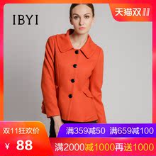 IBYI乙佰乙纳秋冬新品女装新款保暖毛呢料短款小外套羊毛女士上衣图片