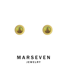 浮世绘系列金羽耳钉简约个性 气百搭金色清新羽毛耳饰 MARSEVEN