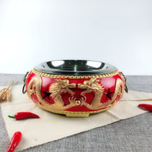 红鼓盘农家乐餐具创意时尚 餐具红鼓造型餐具明档摆台高档红鼓餐具