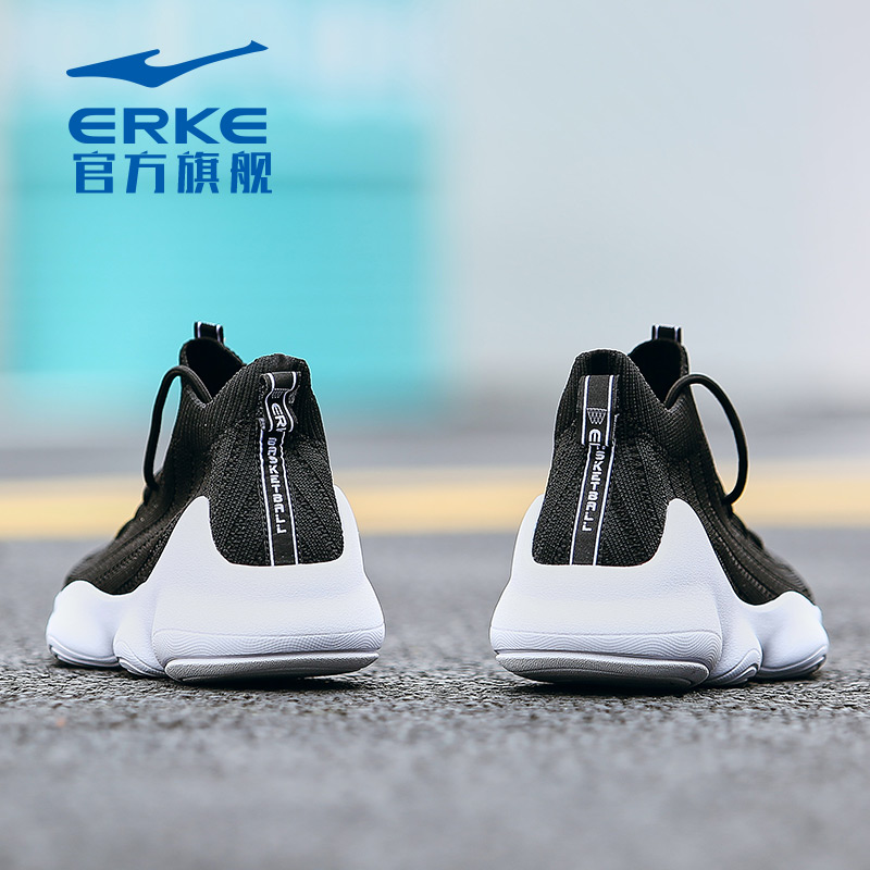 ERKE Men's Shoes 2019 Summer New Training Basketball Shoes High top Ankle protection Anti shock Sneakers Men's Shoes