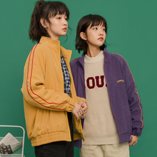 尔给chic早秋怪味少女帅气外套新款韩版学生bf原宿风宽松连帽夹克图片