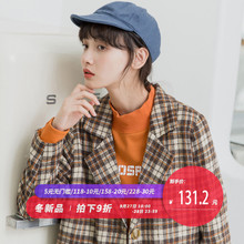尔给怪味少女港风外套女复古春秋新款韩版学生bf宽松原宿风长袖图片
