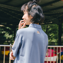 尔给polo衫女可爱日系2018新款宽松学生bf短袖女生翻领t恤原宿图片