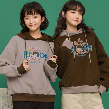 尔给2018新款冬季连帽pp home外套卫衣韩版潮学生宽松女原宿风商品大图