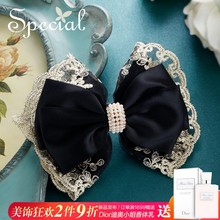 Special欧美蝴蝶结发饰蕾丝头饰手工发夹顶夹弹簧夹洛丽塔剧院
