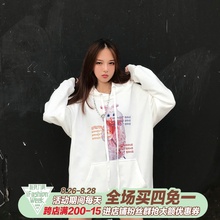 杀戮兔子宽松卫衣男女嘻哈hiphop复古连帽卫衣帽衫 GANG BANDIT